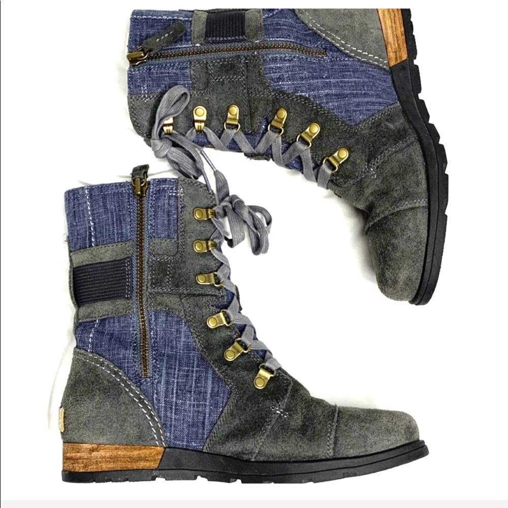 SOLD Sorel Major Carly Denim Jean Boots - Picture 3 of 9
